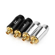 Hifi MMCX Earphone Pin Plug For Shure Se425 Se525 Se535 Se846 Headphone Gold Plated Connector Audio Jack Adapter Black Silver 2024 - buy cheap