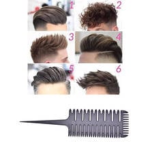 Professional Barber Salon Style Haircut Comb With Tail Fish Bone Shape Colorful Women Updo Big Tooth Comb Hair Dyeing Tool 2024 - buy cheap
