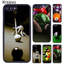 Krajews Billiards Ball Snooker Cover Phone Case For iPhone 5 6S 7 8 Plus 11 12 13 Pro X XR XS Max Samsung Galaxy S8 S9 S10 PLUS 2024 - buy cheap