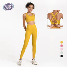 SEVEN SKIN-ropa deportiva para mujer, conjunto de Yoga, mallas de entrenamiento para gimnasio, sujetador sin costuras, Top corto, trajes de Yoga, ropa deportiva atlética 2024 - compra barato