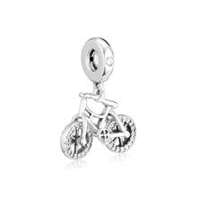 Gpy brilhante bicicleta encantos 925 original ajuste pandora pulseiras de prata esterlina charme contas para fazer jóias kralen 2024 - compre barato