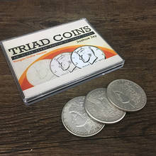 Triad Coins (Morgan Gimmick) by Joshua Jay Magic Tricks Gimmick Change Three Coin Magic Close Up Illusions Props Mentalism Fun 2024 - buy cheap