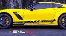 1 Набор/2 шт. наклейка на боковую дверь, набор графических наклеек Chevy Corvette Z06 C7 2015-2018, автостайлинг 2024 - купить недорого