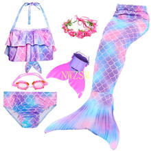 Girl Kids Girls Swimming Mermaid tail Mermaid Costume Cosplay Children Swimsuit Fantasy Beach Bikini can add Monofin Fin 2024 - buy cheap