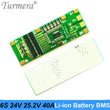 Turmera 6S 24V 10A 40A BMS 18650 Lithium Battery Protected Board with Balance for 25V Screwdriver Battery and E-bike Battery Use 2024 - buy cheap