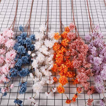 Cerezo de tallo largo falso de 39,37 "de longitud, simulación romántica Sakura para el hogar, boda, flores artificiales decorativas, 12 Uds. 2024 - compra barato