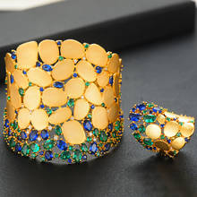 Godki роскошный комплект из 2 предметов, браслет с надписью, кольцо для женщин, Свадебный кубический циркон, Дубай, вечерние свадебные украшения, BOHO 2020 2024 - купить недорого