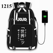 Anime JoJo's Bizarre Adventur USB Port Backpack Bag School Book Students Outdoor Shoulder Book Bag Rucksack Cosplay 2024 - buy cheap