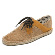 Plantilla de lona de cáñamo para hombre, zapatos planos ligeros de estilo pescador, alpargata, informales, a la moda, novedad, verano, rty6 2024 - compra barato