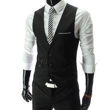 2020 New Arrival Dress Vests For Men Slim Fit Mens Suit Vest Male Waistcoat Gilet Homme Casual Sleeveless Formal Business Jacket 2024 - buy cheap