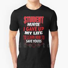 Медсестра чрезвычайная медицинская футболка Diy большой Размеры 100% хлопок медсестра медицина скорой помощи уход аварийного пожилых медсестра 2024 - купить недорого