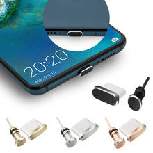 Набор заглушек от пыли для телефона Type-C, USB порт Type-C и разъем для наушников 3,5 мм для Samsung Galaxy S8 S9 Plus, Huawei P10 P20 lite 2024 - купить недорого