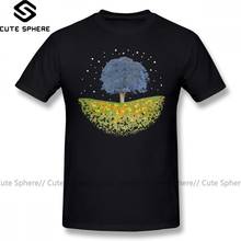 Starry Sky T Shirt Starry Night Sky T-Shirt 100 Percent Cotton Oversized Tee Shirt Classic Short Sleeves Printed Mens Tshirt 2024 - buy cheap