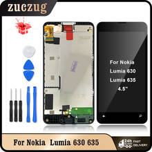 For Nokia Lumia 630 635 RM-977 RM-978 4.5" LCD Display Touch Screen Digitizer Assembly With Frame For Microsoft 630 LCDs + Gift 2022 - buy cheap