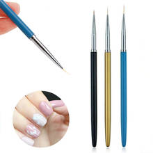 3 шт./компл. лайнер для дизайна ногтей кисть для рисования с синей ручкой УФ-гель акриловый рисунок точечная ручка Резьба Инструменты для маникюра инструмент «сделай сам» 2024 - купить недорого
