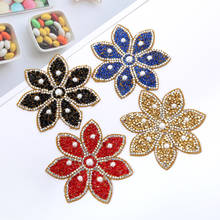 New Mandala Flower Rhinstone Iron on Patch For Party Dress Home Decor Sewing Acceaaories Thermo Badge  Sticker For Cloth Diy 2024 - buy cheap