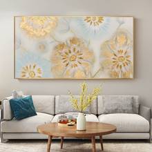 Flowers Gold Light Luxury Modern Living Room Decorative Painting Nordic Atmosphere Backdrop Mural Pain Hand-painted Oil Painting 2024 - buy cheap