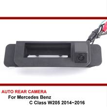 Для Mercedes Benz C Class W205 2014 2015 2016 ручка багажника HD Автомобильная камера заднего вида для парковки заднего вида камера заднего вида ночного видения 2024 - купить недорого