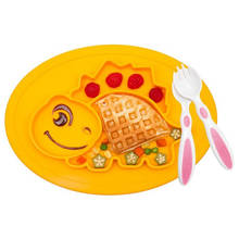 Bebê auto-alimentação utensílios de mesa pratos de silicone anti-deslizamento infantil placa de frutas recipiente de alimentos placemat 2024 - compre barato