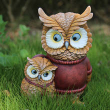 Cute Owl Fox Miniature Figurines Desktop Resin Animal Crafts Simulation Statuette Home Fairy Garden Ornament Decoration 2024 - buy cheap