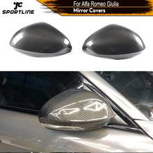 Carbon Fiber Car Rear View Mirror Covers Caps for Alfa Romeo Giulia 2015 - 2018 Car Rear Side Mirror Caps Covers Shell Case 2024 - buy cheap