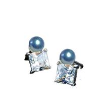 MADALENA SARARA 925 Sterling Silver and AAA Freshwater Pearl Hanging Square Earrings 2024 - buy cheap