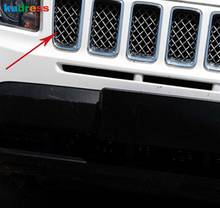 For Jeep Compass 2011 2012 2013 2014 2015 2016 ABS Chrome Front Bumper Grille Cover Trim Center Grills Around Car Accessories 2024 - buy cheap
