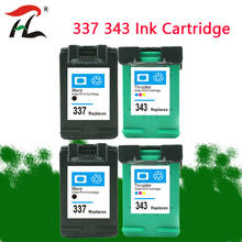 Ylc-cartuchos de tinta para impressora, compatíveis com hp 337, hp 343, c8766ee, c9364ee, hp 337, 343, 1500, 1510 v, 1600, 1610 2024 - compre barato