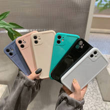 Capa de celular retrô simples de cor sólida, capa de silicone macia coreana para iphone 12 11 pro max xr x xs max 7 8 puls se 2020 2024 - compre barato