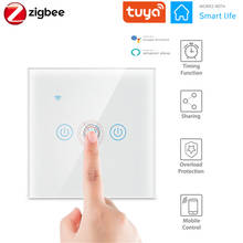 2021 NEW Tuya Zigbee Luxury Wall Touch Sensor Switch Smart Home 1 2 3 4 Gang Works With Alexa Google Home, Required Hub 2024 - buy cheap