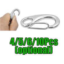 Stainless Steel Spring Snap Hook Clips Carabiner Shackle Heavy Duty 50mm 2024 - buy cheap