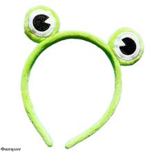 Women Fashion Cute Frog Headband For Children Green Wash Elastic Hair Band Tide Baby Child Headwear 2024 - buy cheap