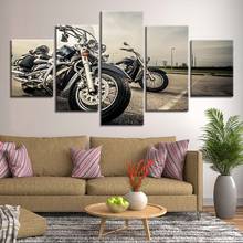 5 peça da motocicleta do vintage pinturas modulares sala de estar decoração arte da parede decoração casa lona fotos hd cópias cartaz 2024 - compre barato