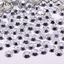 JUNAO 2 3 4 5 6mm Silver Flatback Rhinestones Round Resin Stones Nail Crystal Stickers Non Sewing Strass for Jewelry Decoration 2024 - buy cheap