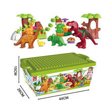 Juego de bloques de construcción de dinosaurios para niños, Compatible con bloques de gran tamaño, animales, juguetes de ensamblaje, regalo 2024 - compra barato