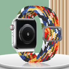 Нейлоновый ремешок для Apple watch 38/42/44/40 мм, эластичный, регулируемый 2024 - купить недорого
