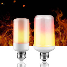 Lâmpadas led e27 e14 b22, 85-265v, efeito de fogo, 9w, 12w, luz tremeluzente de emulação, lâmpada de chama 1900k-2300k 2024 - compre barato