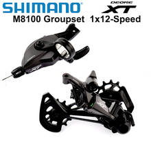 Переключатель передач Shimano DEORE XT M8100, механизм переключения передач для горного велосипеда, 1x12 Скоростей, оригинальный, RD M8100, SL M8100 2024 - купить недорого