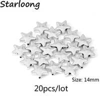 20pcs/lot zinc alloy antique  Pentagram shape star charm spacer beads DIY jewelry making for necklace bracelet 2024 - buy cheap