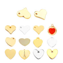 (35686)10PCS 11.5x10MM Hanging Hole 1MM 24K Gold Color Brass Heart Charms Pendants High Quality Diy Jewelry Findings Accessories 2024 - buy cheap