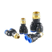 Pneumatic Fitting Y Shaped Tee 10mm 6mm 8mm 12mm OD Hose Tube M5 1/8" 1/4" 3/8" 1/2" BSP Male Thread 3 way Air Coupler Connector 2024 - buy cheap