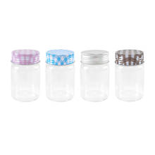 6Pcs 80ml Hyaline Glass Vials have Pink Brown Blue Silver Aluminum Lid Small Gifts Crafts Empty Cosmetic Jar Vitreous Sub Bottle 2024 - buy cheap