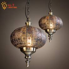 Southeast Asia Moroccan Lamp Iron Art Industrial Birdcage Pendant Lights Retro Vintage Hanging Lamp Decor Loft Kitchen Cafe Bar 2024 - buy cheap