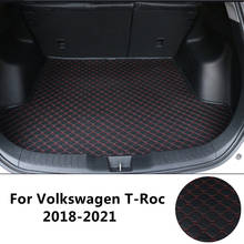SJ Custom Waterproof Car Trunk Mat AUTO Tail Boot Tray Liner Cargo Pad Protector Fit For Volkswagen VW T-ROC 2018 2019-2021 2024 - buy cheap