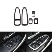 Carbon Fiber Texture Car Door Handle Armrest Panel Window Lift Switch Button Cover Trim For BMW 3 Series F30 2013 2014 - 2017 2024 - buy cheap