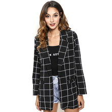 Women Blazers and Jackets Elegant Work Casual Buttonless Plaid Blazer 2021 New Fashion Office Commute Design Formal Blazer Suits 2024 - buy cheap