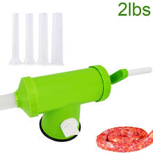 Embutidor de plástico para embudo de carne, herramienta de llenado de salchichas, 2 libras, Manual 2024 - compra barato