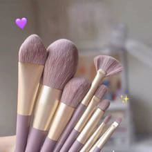 9Pcs Purple Makeup Brushes Set Cute Soft Eyeshadow Eyebrow Brush Cosmetics Foundation Blush Contour Makeup Brushes Beauty Tool 2024 - buy cheap