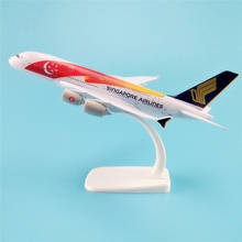 20cm Metal Alloy Plane Model Air Singapore Flag Airlines Aircraft Airbus 380 A380 Airways Airplane Model w Stand 2024 - buy cheap