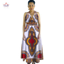 Custom African Summer Women Dress African Print Dashiki Dress for Women Sleeveless  Long Dress Plus Size 6XL BRW WY535 2024 - buy cheap